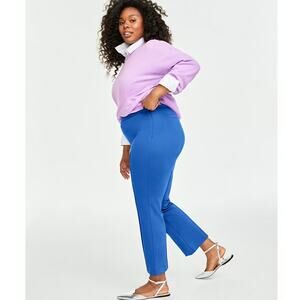 On 34th Plus Size Ponté Kick-Flare Ankle Pants Short EUC 2X Short